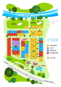 Plattegrond van de camping